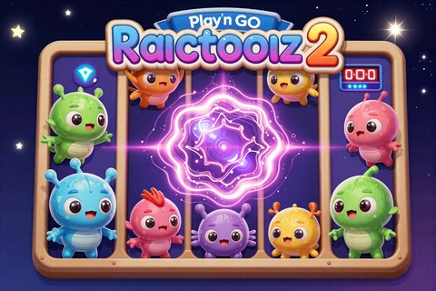 Reactoonz 2 Slot Cover mit bunten Alien-Clustern