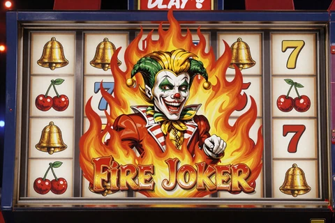 Fire Joker online slot Cover mit brennendem Joker