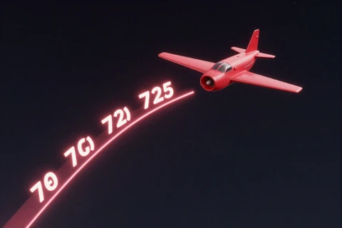 Aviator Crash Game mit rotem Flugzeug und Multiplikator
