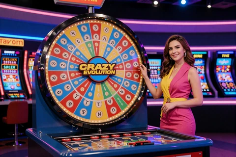 Crazy Time live casino online Game Show mit Gl&uuml;cksrad